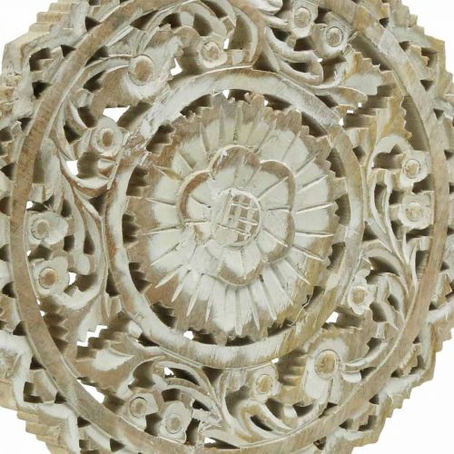 Floristik24 Mandala į vietą, gėlių medžio apdaila, stalo puošmena, vasaros dekoracija shabby chic nature H39.5cm Ø30cm