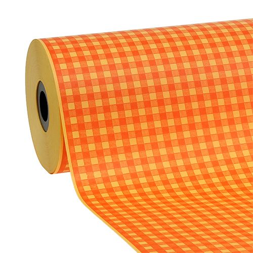 daiktų Rankogalių popierius 37,5 cm šviesiai oranžinis čekis 100 m