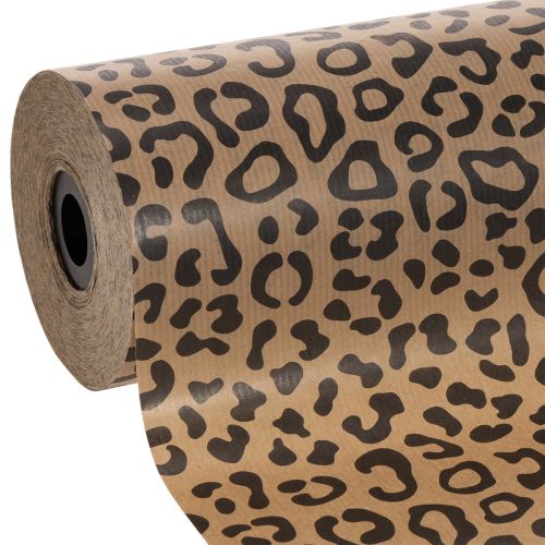 Rankogalių popierius, leopardo raštas, ritinėlis 25 cm 100 m, dovanų pakavimui