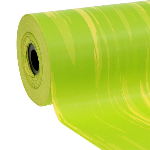 Floristik24 Rankogalių popierius dryžuotas Gegužės žalias, geltonas 25cm 100m