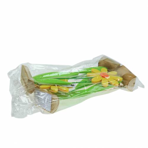 Floristik24 Veltinio gėlė geltona 27cm 4vnt