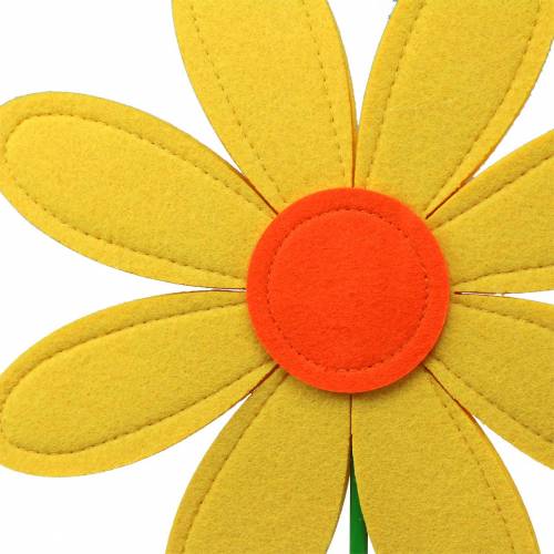 daiktų Gėlė iš veltinio geltona, oranžinė, žalia Ø18cm H47,5cm