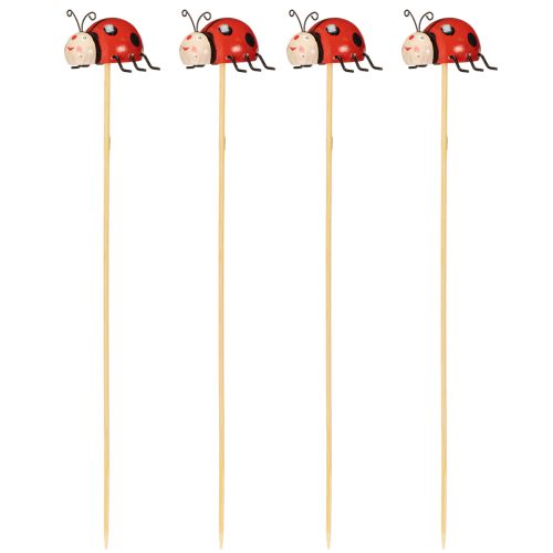 daiktų Boružėlių sodo kuolai, pavasario ir vasaros dekoracija, gėlių dekoracija, 31 cm, 4 vnt.