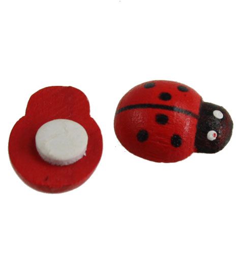 Floristik24 Deco ladybug klijavimui 1-2,5cm raudona 255p
