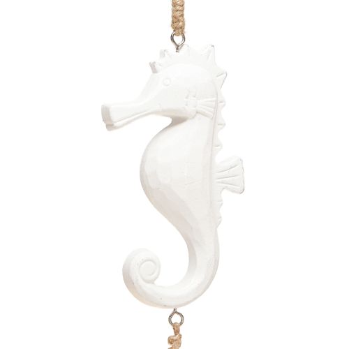 daiktų Jūrų dekoravimo girlianda Driftwood Shells Seahorse White 55cm