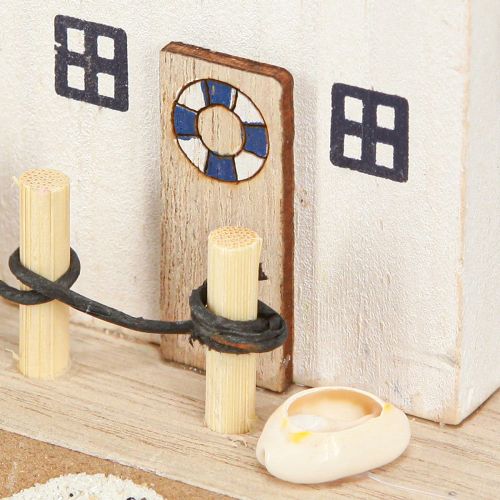daiktų Maritime Decoration Beach House Shells Natural Blue H12cm 4vnt