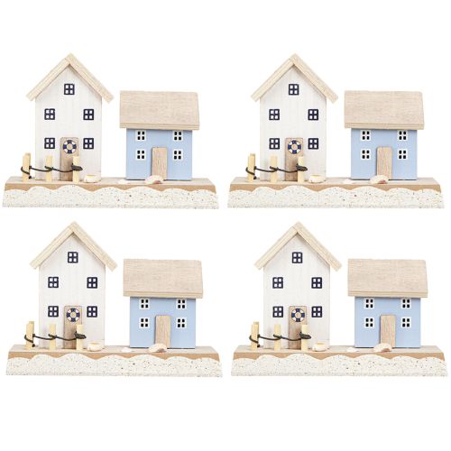 daiktų Maritime Decoration Beach House Shells Natural Blue H12cm 4vnt