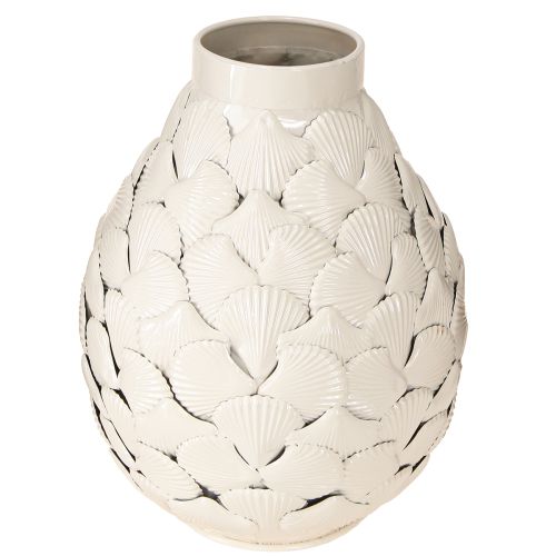 Maritime Decoration Vaza Metalinės vazos korpusai Pilkai Balta Ø24cm H31.5cm
