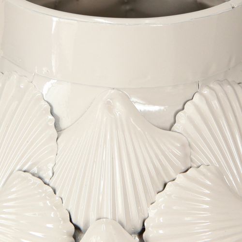daiktų Maritime Decoration Vaza Metalinės vazos korpusai Pilkai Balta Ø24cm H31.5cm