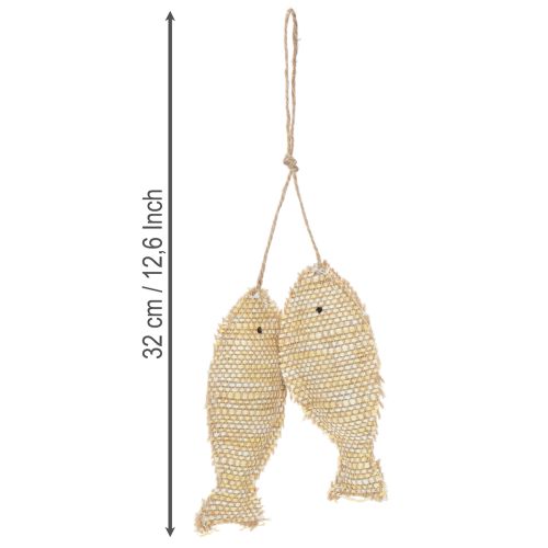 Jūrinis pakabinamas dekoratyvinis pakabukas, dekoratyvinė žuvelė, 32 cm | Floristik24.lt