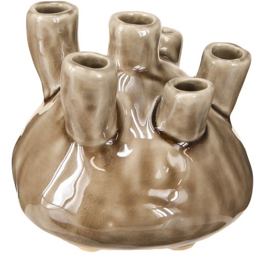 daiktų Jūrinė keraminė vaza Coral Look Brown Ø11.5cm H10cm