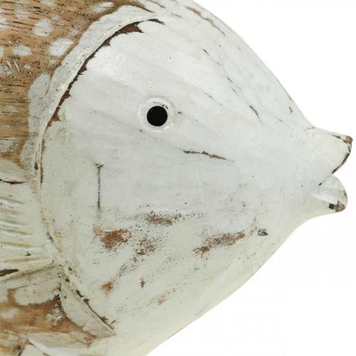 Floristik24 Jūrinė dekoracija žuvies mediena medinė žuvis shabby chic 28×15cm
