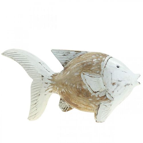 Floristik24 Jūrinė dekoracija žuvies mediena medinė žuvis shabby chic 28×15cm