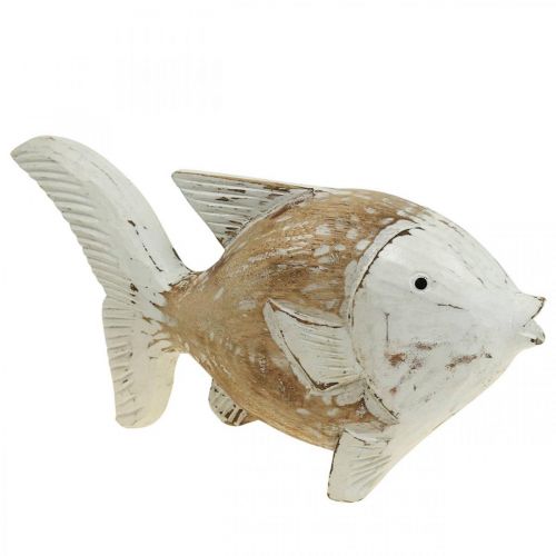 Floristik24 Jūrinė dekoracija žuvies mediena medinė žuvis shabby chic 28×15cm