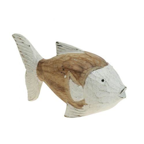 daiktų Jūrinė dekoracija žuvies mediena medinė žuvis shabby chic 17×8cm