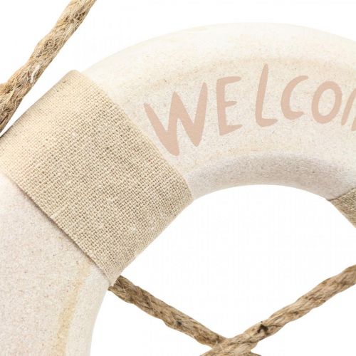Floristik24 Maritime Deco gelbėjimo ratas Deco &quot;Sveiki atvykę&quot; Ø22cm