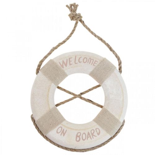Floristik24 Maritime Deco gelbėjimo ratas Deco &quot;Sveiki atvykę&quot; Ø22cm