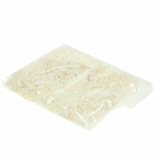 Floristik24 Šilkmedžio medvilnė balinta 150g