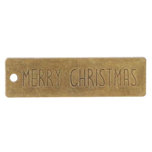 Linksmų Kalėdų Kalėdinis pakabukas metalinis 7x2cm 6 vnt