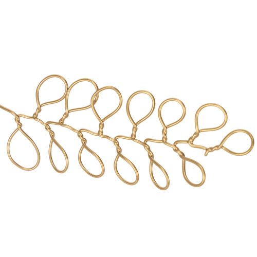 daiktų Metalinė gėlių dekoracijos girlianda, viela gėlių vainikui, vasarinė dekoracija, sienų dekoracija, auksinė, 110 cm