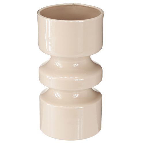 daiktų Metalinė gėlių vaza Cappuccino Ruda emalis Ø9cm A17,5cm