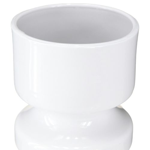 daiktų Metalinė gėlių vaza kreminės baltos spalvos emaliu Ø9cm H17,5cm