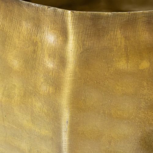 daiktų Metalinis dekoratyvinis gėlių vazonas, žalvaris, Ø22/18/14cm, 3 vnt. rinkinys