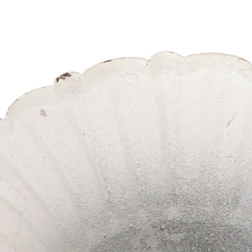 daiktų Metalinis dekoratyvinis puodelis Small Shabby Chic White Ø8,5cm H8cm 2vnt