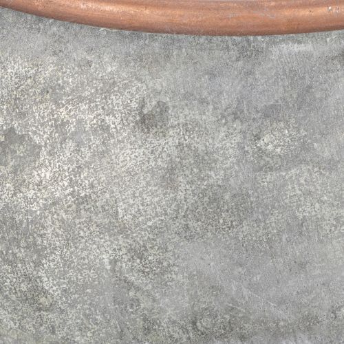 Metalinis dekoratyvinis laistytuvas, vintažinio kaimiško stiliaus, sodo puošmena, sodinimui, sidabro vario spalvos, ilgis 41 cm, Ø 26 cm, aukštis 30 cm | Floristik24.lt
