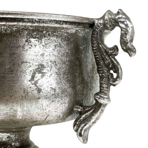 Floristik24 Antikvarinė sidabro spalvos metalinė taurė Ø18cm H30cm