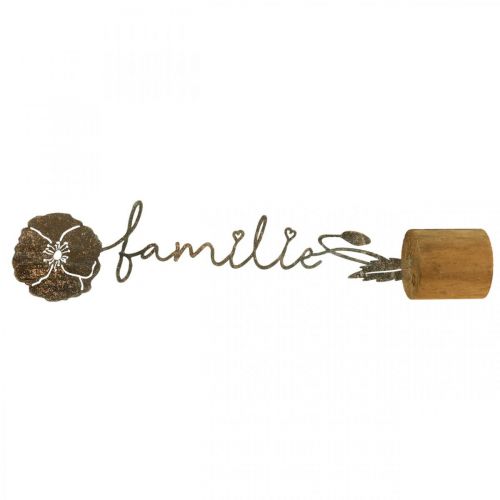 Floristik24 Metalinis deko gėlių medinis stovas su užrašu "Family" H40cm