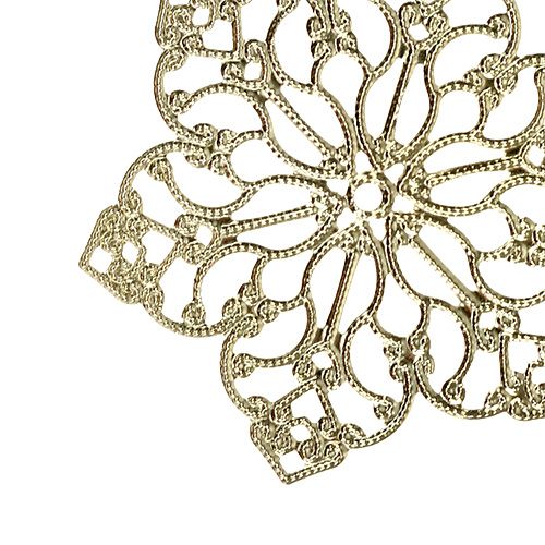 Metalinė gėlė su ornamentu Ø5,5cm auksinė 24vnt | Floristik24.lt