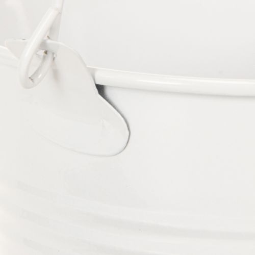 Metaliniai kibirai, balti, Ø12cm, A10cm, 8 vnt. | Floristik24.lt