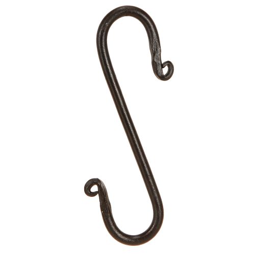 Metalinis kabliukas S kabliukas dekoravimui juodos spalvos 8cmx15cm 2vnt
