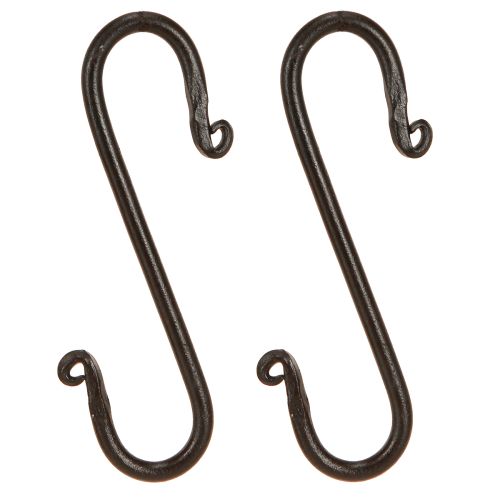 daiktų Metalinis kabliukas S kabliukas dekoravimui juodos spalvos 8cmx15cm 2vnt