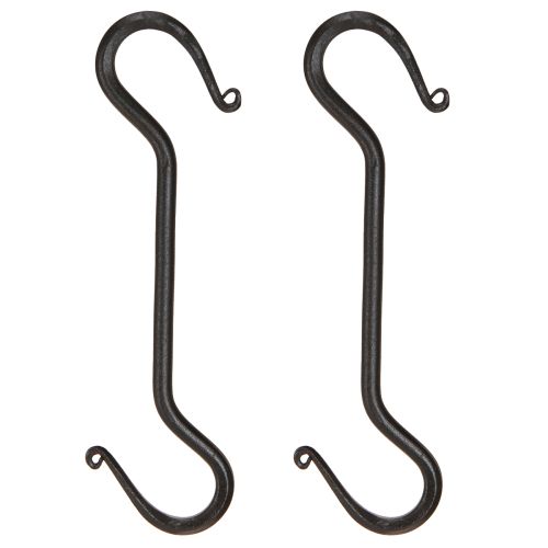daiktų Metalinis kabliukas Juodas kabliukas dekoravimui pakabinimui 21cm 2vnt