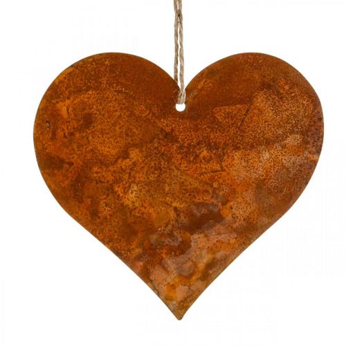 Floristik24 Metalinės širdelės, dekoratyviniai pakabukai, rūdžių apdaila 19×20 cm 4 vnt