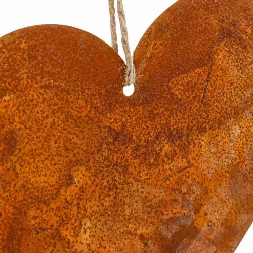 daiktų Metalinės širdelės, dekoratyviniai pakabukai, rūdžių apdaila 19×20 cm 4 vnt