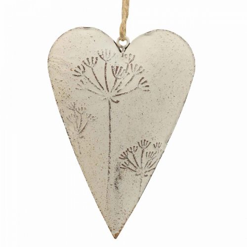 Floristik24 Metalinė širdelė, dekoratyvinė širdelė pakabinimui, širdies puošmena H11cm 3vnt