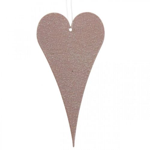 daiktų Pakabinamos dekoratyvinės širdelės, skirtos pakabinti oranžinė/violetinė 15cm 6 vnt