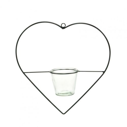 daiktų Žibinto širdelė metalinis 28cm arbatinės žvakės laikiklis stiklui pakabinti 9cm