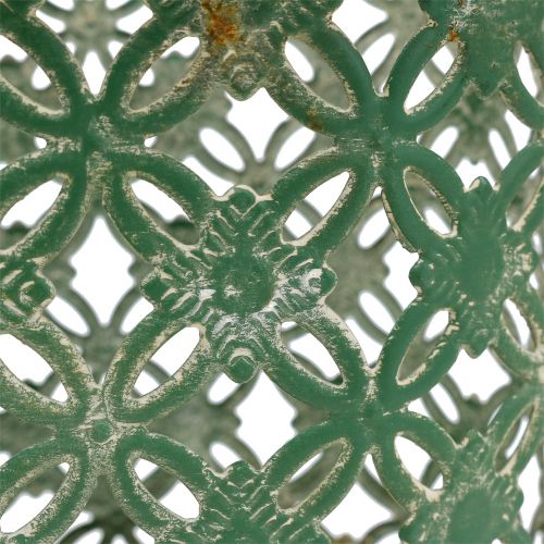 Floristik24 Metalinis ovalus krepšelis su rankena 25cm x 16,5cm H21cm Žalias