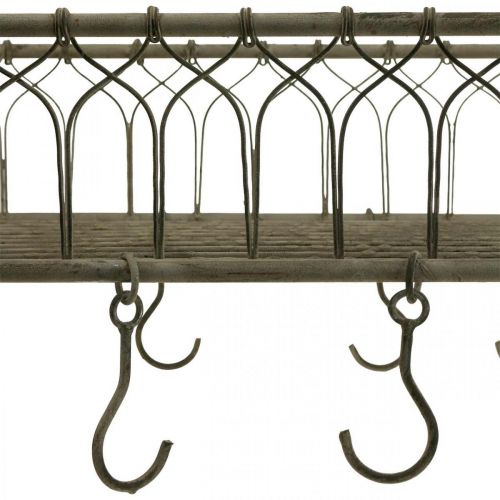 Floristik24 Kvadratinis metalinis krepšelis su kabliu pakabinamu dekoravimu metalinis 50x30,5x12,5cm