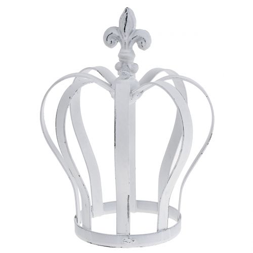 Floristik24 Metalinis vainikas baltas Ø13cm H17,5cm