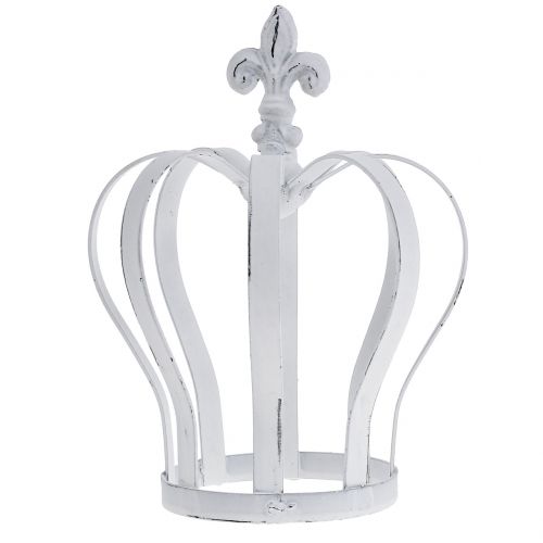 Floristik24 Metalinis vainikas baltas Ø13cm H17,5cm