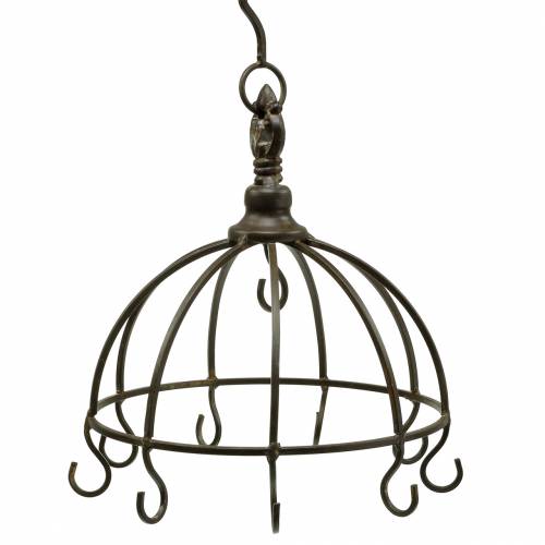Virtuvinė kabykla metalinė karūnėlė antikvarinė Ø22cm H28cm