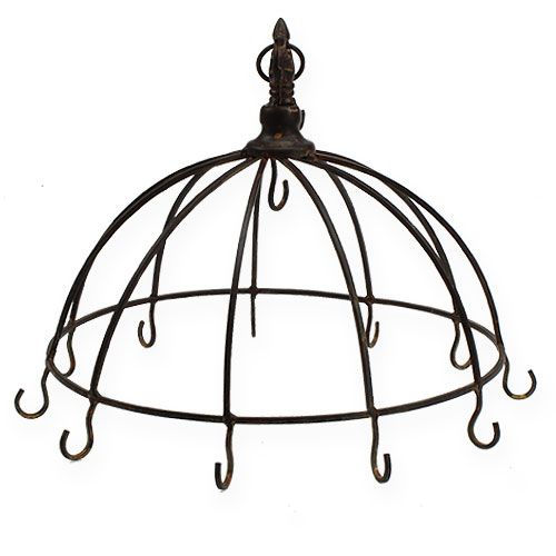 daiktų Metalinė karūnėlė pakabinimui rūdžių ruda Ø31cm H31cm