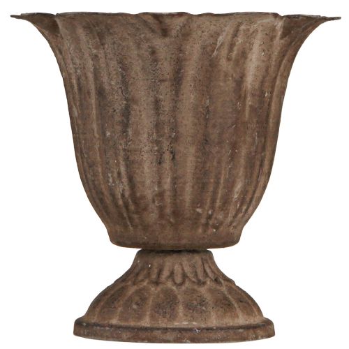 daiktų Metalinis puodelis Antique Look Planter Pilka Ruda Ø10cm A9,5cm