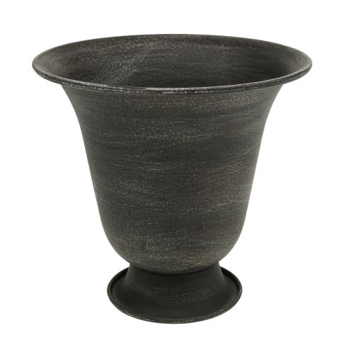 Floristik24 Metalinis puodelis juodas Ø15cm H15cm