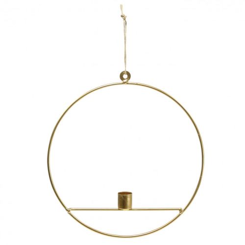 daiktų Žvakidė auksinio metalo dekoratyviniam žiedui kabinti Ø25cm 3vnt